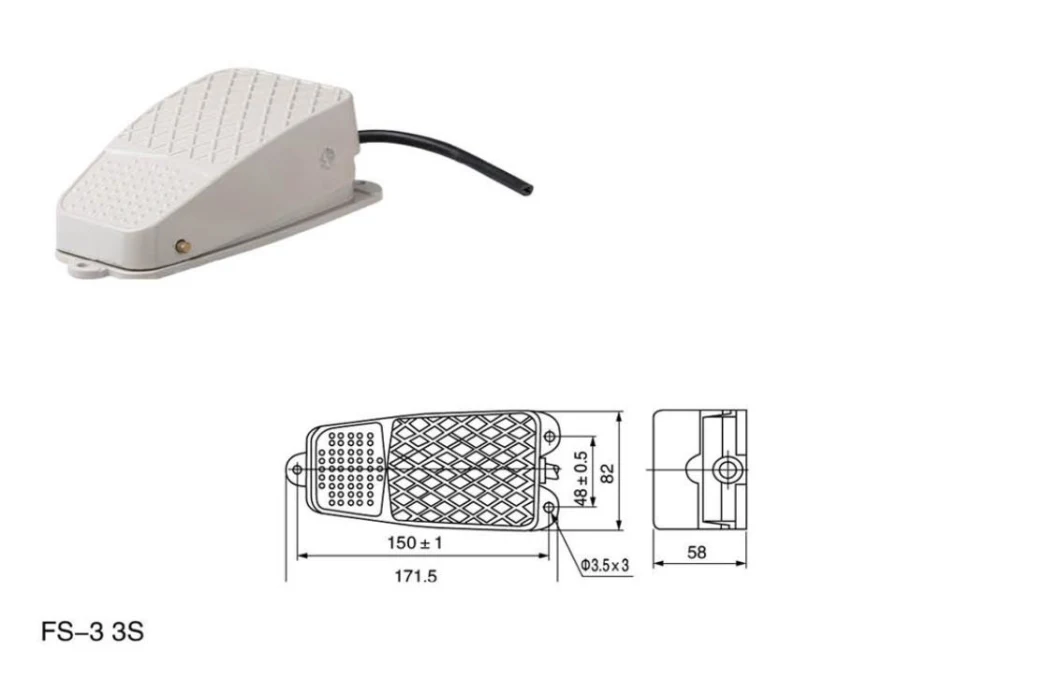 Fs-3 Pedal Switch, Fs-3 Foot Switch, Ce Proved High Quality Pedal Switch, ISO9001 Proved Pedal Switch