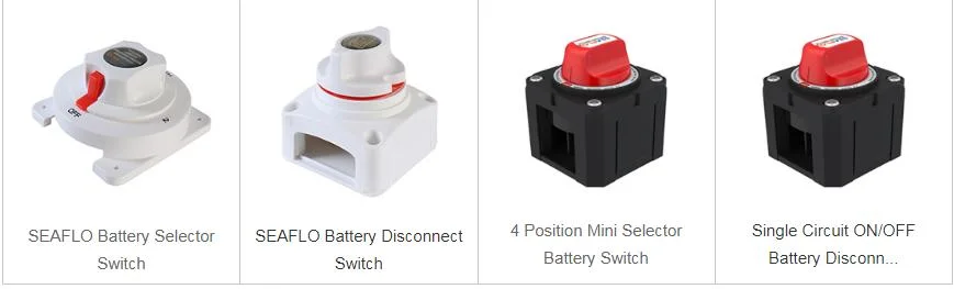 Seaflo 12V Boat 2 Battery Switch Single Circuit on/off Msd 600 Series Battery Disconnect Switch for Elect in RV