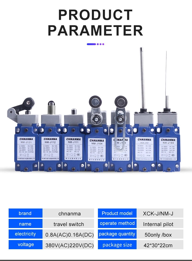 IP66 High Temperature Electric Limit Switch Omron Limit Switch Xck-J Series