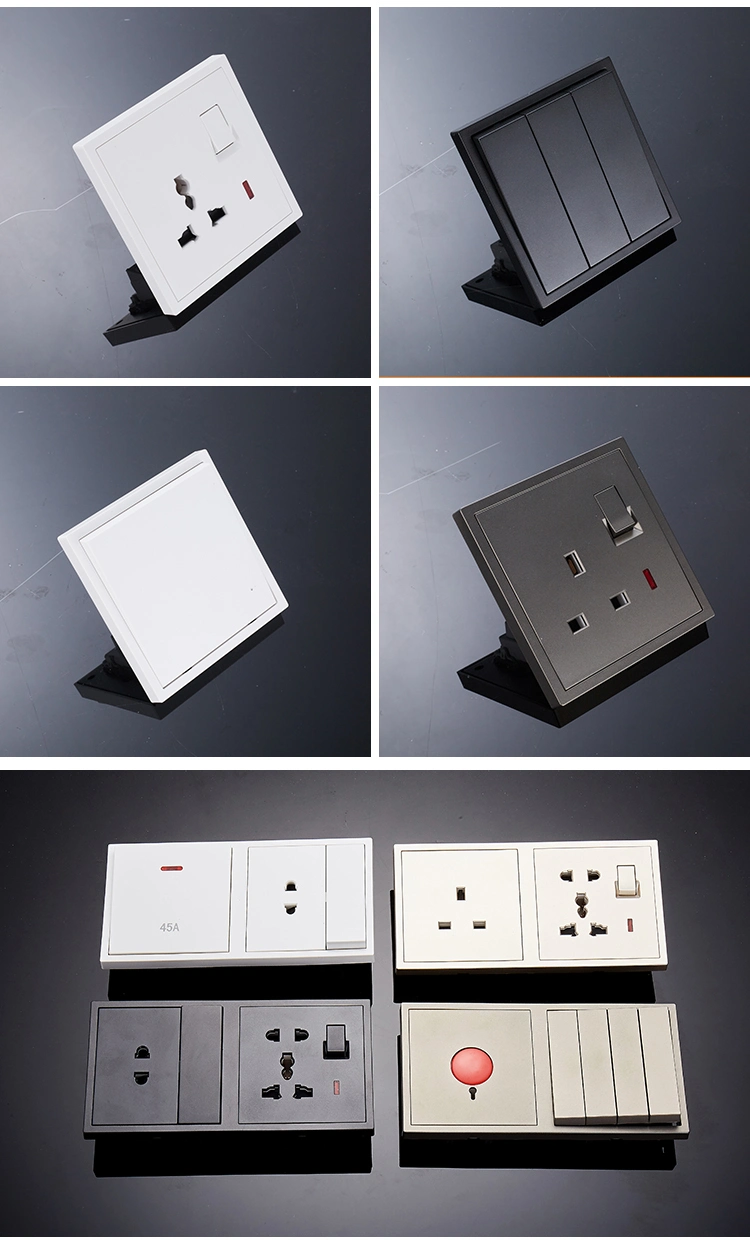 Rocker Light Switch in-Wall with Touch Glass Wall Plate with CE Certificate