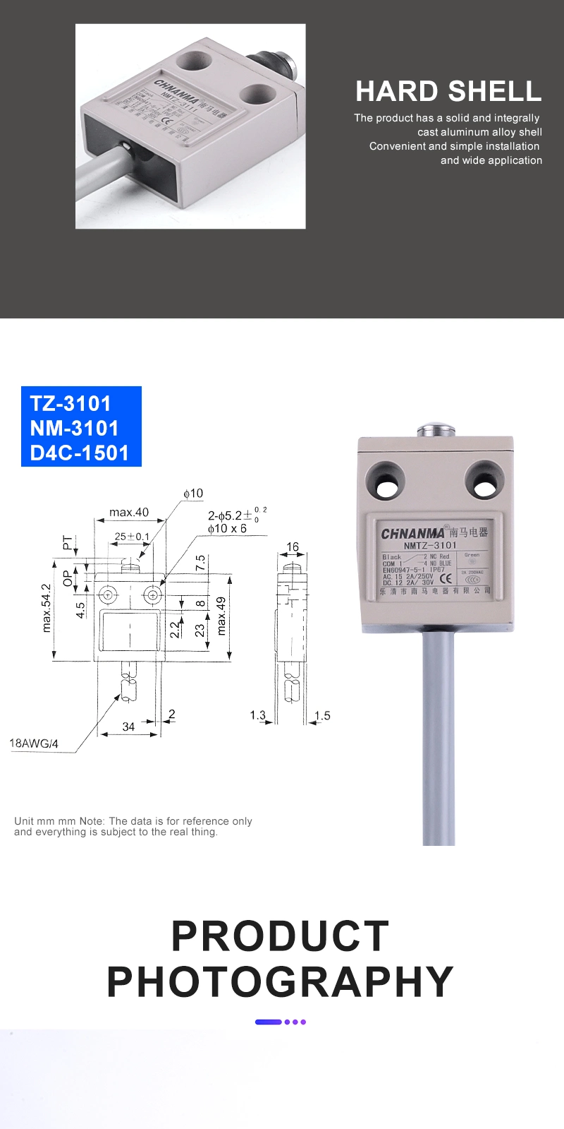 Tz3 Series Oil Resistance Limit Switch