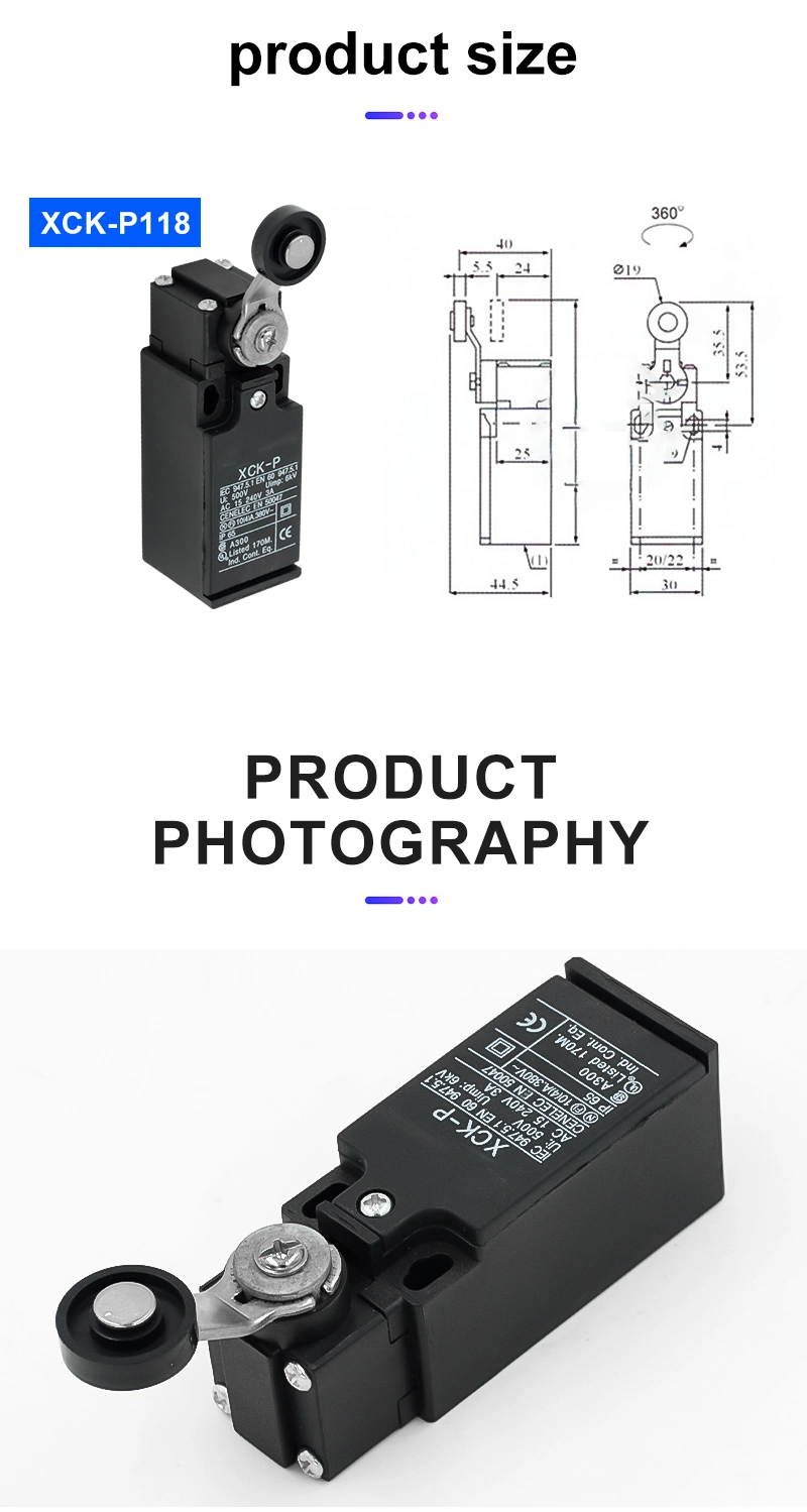 Xck-P Series Adjustable Roller 1no1nc Competitive Electrical Dpdt Pressure Limit Switch with CE Approval for Door